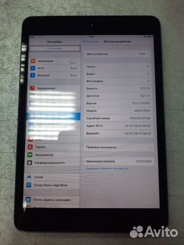 Б/У Планшет Apple iPad mini 1 (a1455)