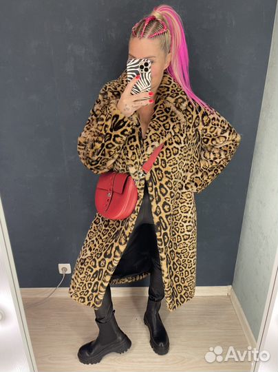 Новая шуба леопардовая IVY angel шерсть/ангора