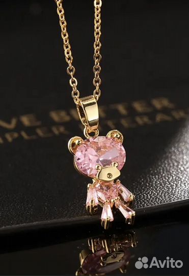 Цепочка с кулоном мишка