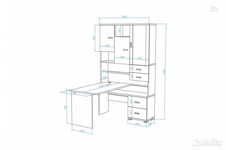 Стол компьютерный ср-620/160 (правый)