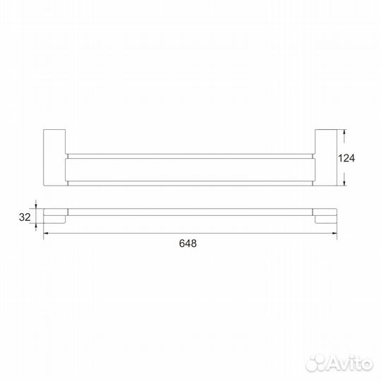 Полотенцедержатель Rose RG1827H, черный