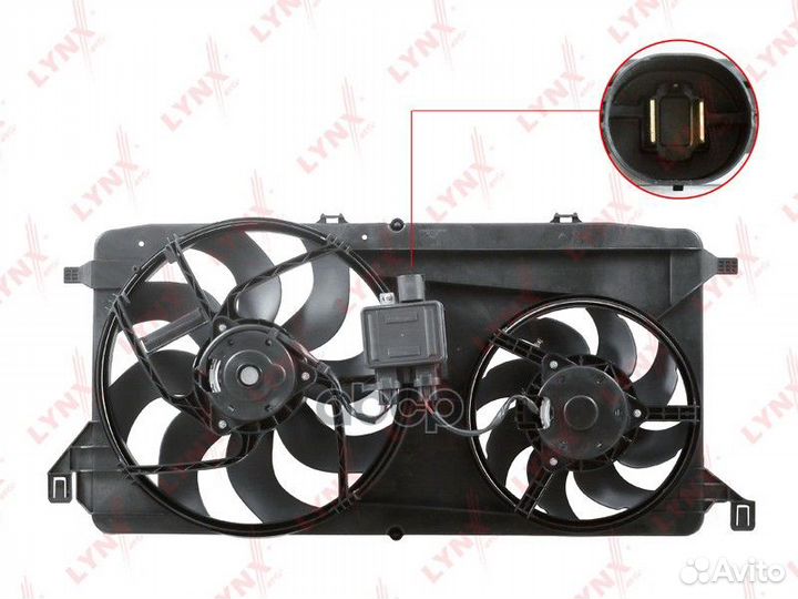 Вентилятор радиатора с кожухом RF1748 lynxauto