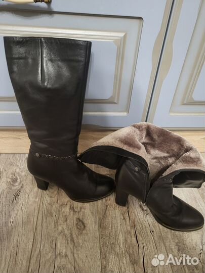 Сапоги зимние кожаные женские 39 размер