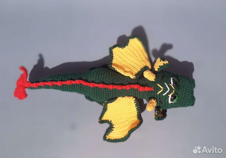 Игрушка Вязаный Дракон Ручная работа