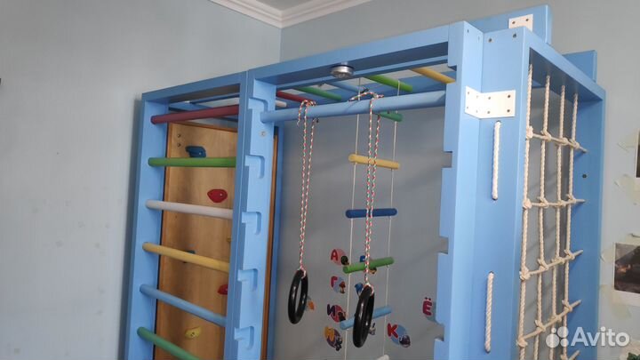 Детский спортивный комплекс для дома из дерева