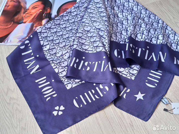 Платок Шелковый Christian Dior Лаванда 3 цв