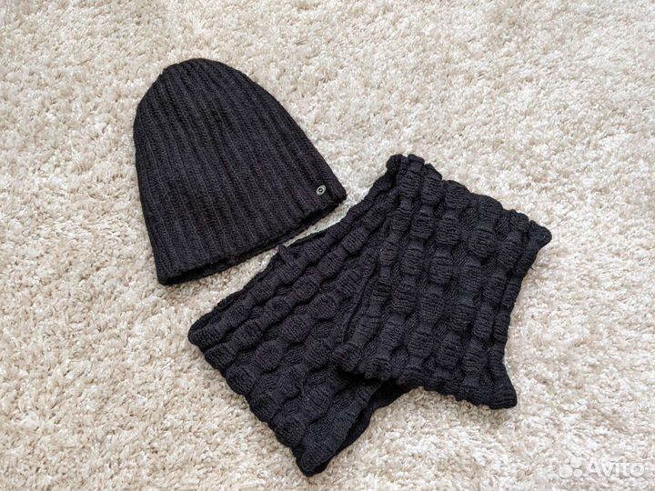 Комплект шапка с шарфом женская