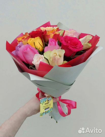 Цветы розы букет