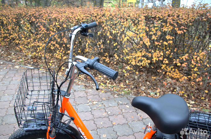 Трехколесный электробайк взрослый для зимы и лета