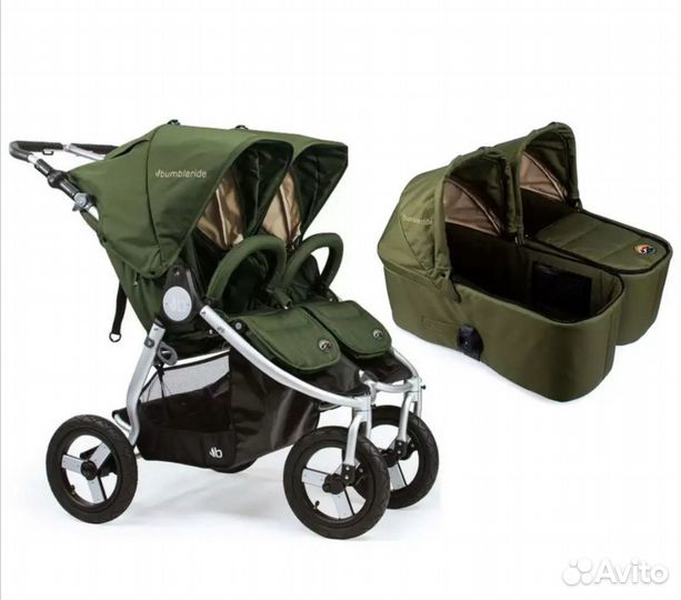 Коляска для двойни bumbleride indie twin слюльками