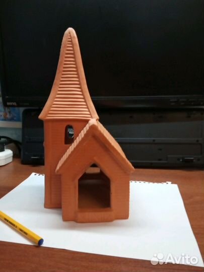 Подсвечник глиняный художественный