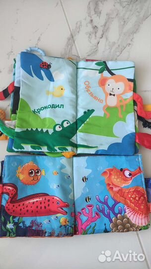 Две книжки игрушки развивающие для малышей