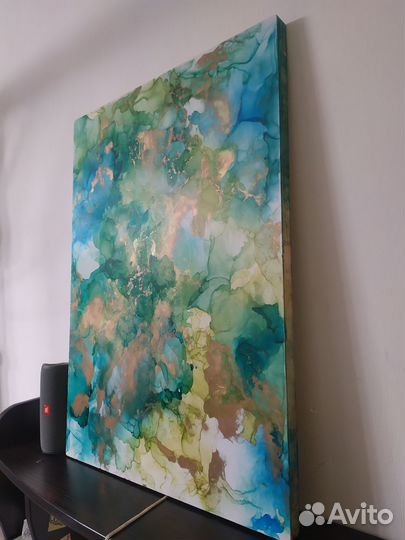 Картина интерьерная, абстракция, чернила