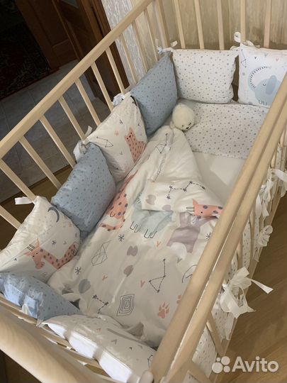Комплект в детскую кроватку бортики 120х60
