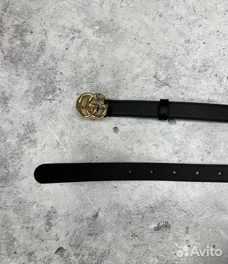 Ремень Gucci GG Marmont черный 2 см