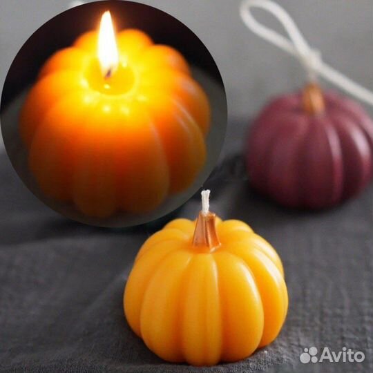 Молд силиконовый для свечи Сова и Тыква