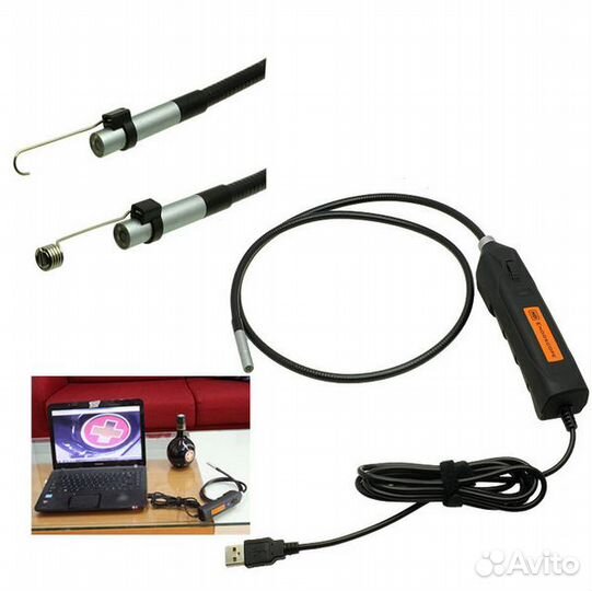 Эндоскоп жёсткий кабель type-C 3в1 камера HD