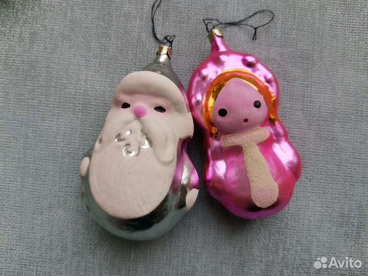 Советские стеклянные ёлочные игрушки СССР