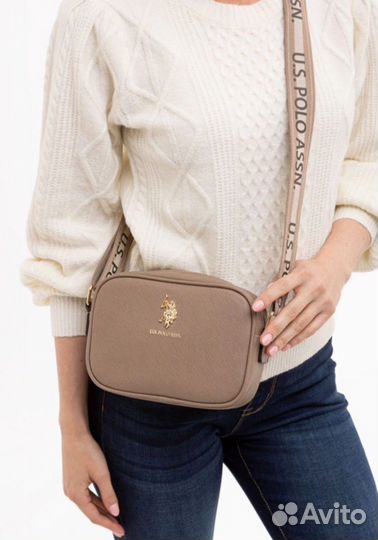 Сумка женская U.S. Polo Assn капучино Оригинал