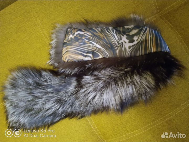 Меховой воротник енот мех