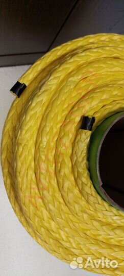Трос (бухта) кевларовый 10мм на 100м. Желтый