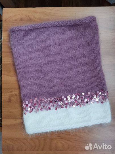 Комплект шапка и снуд женский