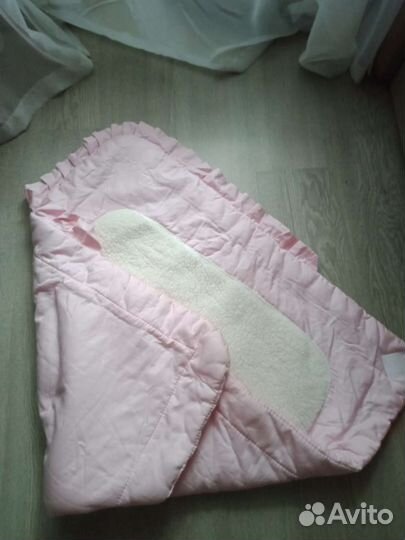 Конверт одеяло на выписку зимний для девочки