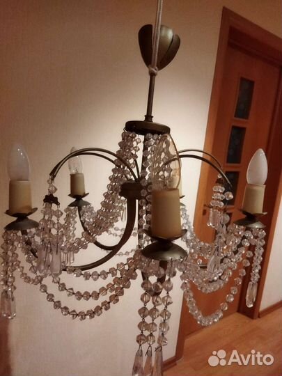 Люстра хрустальная чехия бу