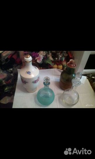 Бутыль в оплетке, сифон, балончики, графины