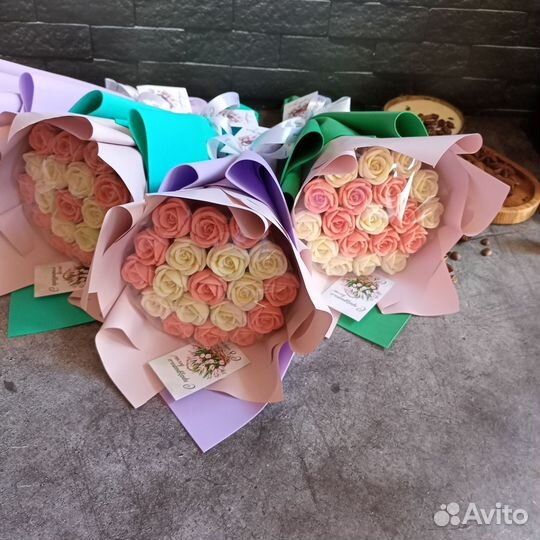 Шоколадные цветы букеты розы