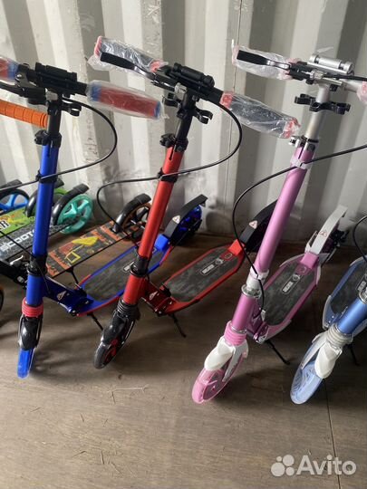 Самокат взрослый с дисковым тормозом