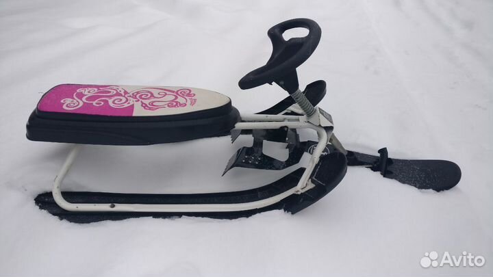 Детский снегокат с ручкой