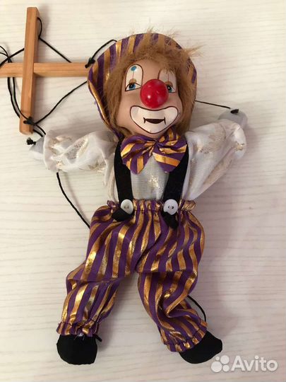 Кукла клоун марионетка СССР