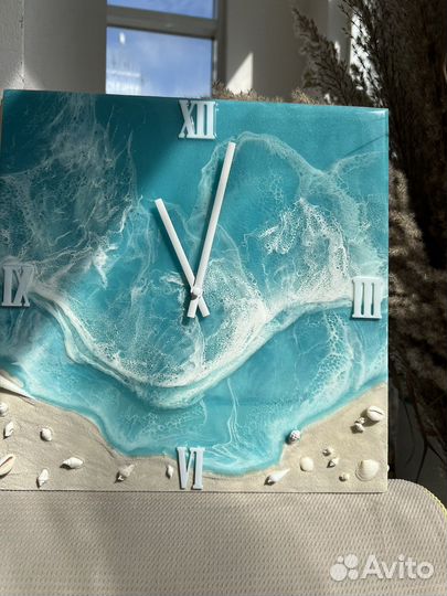 Часы настенные / ручная работа 30х30 см