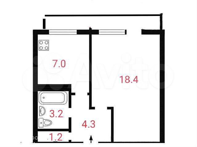 1-к. квартира, 36,6 м², 5/5 эт.