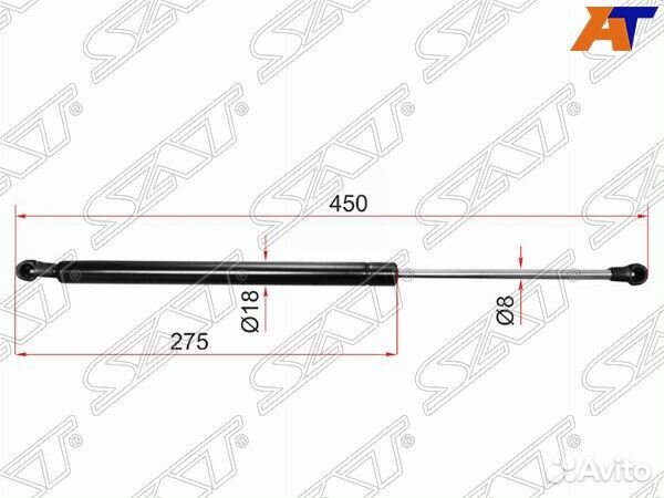 Амортизатор крышки багажника toyota corolla