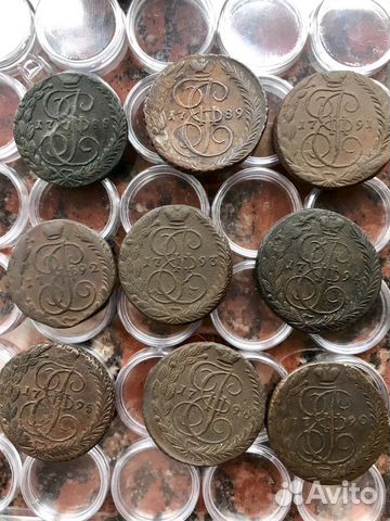 Монеты 5 копеек Екатерины 2, 1788-1792