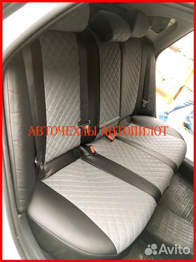 Чехлы Автопилот Hyundai Sonata из экокожи Ромб