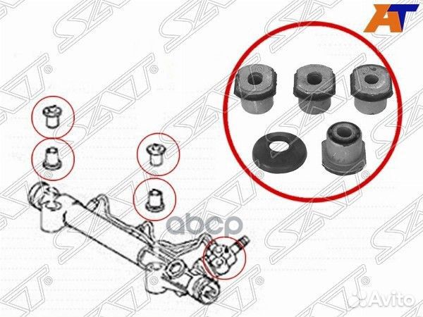 Сайлентблок рулевой рейки (комплект) toyota HIL