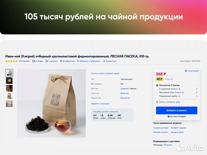 Менеджер маркетплейсов (подбор товара, анализ)