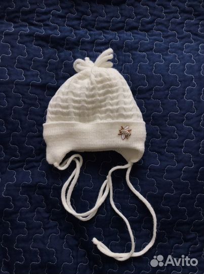 Детская шапочка от 0 до 3 мес. утепленная на зиму