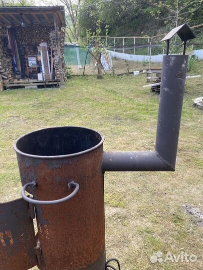 Печь для казана с трубой