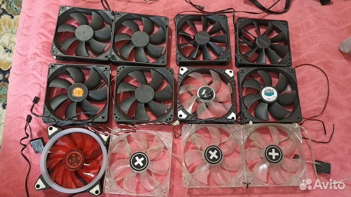 Кабеляcpu-8pin;Синхр.бп;Райзера;Вентиляторы120