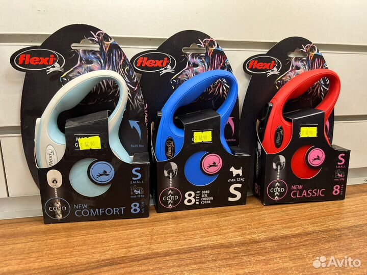 Поводок-рулетка flexi new comfort S до 12кг 8м
