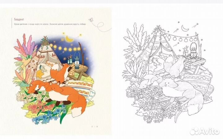 Раскраска антистресс весенним днем. в корее