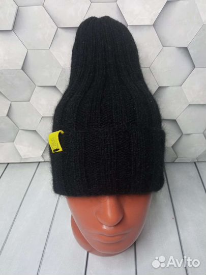 Шапка из пряжи пух норки