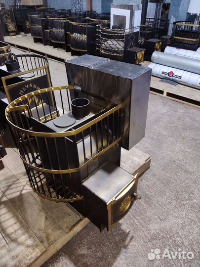 Печь для бани с баком