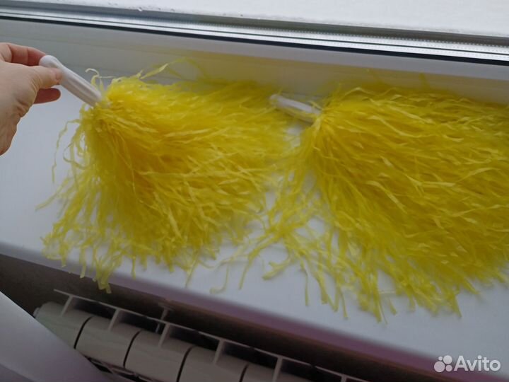 Помпоны для чирлидинга, желтые