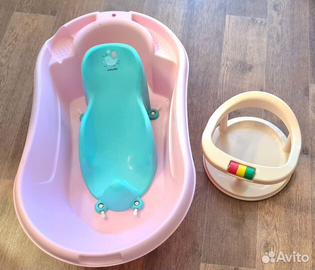 Ванночка для купания с подставкой и стульчик