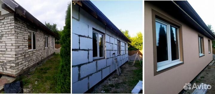 Фасадные работы, свои леса